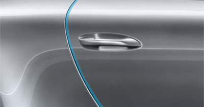 Paint protection film applied to vehicle door edges in Cincinnati to prevent chips and paint damage